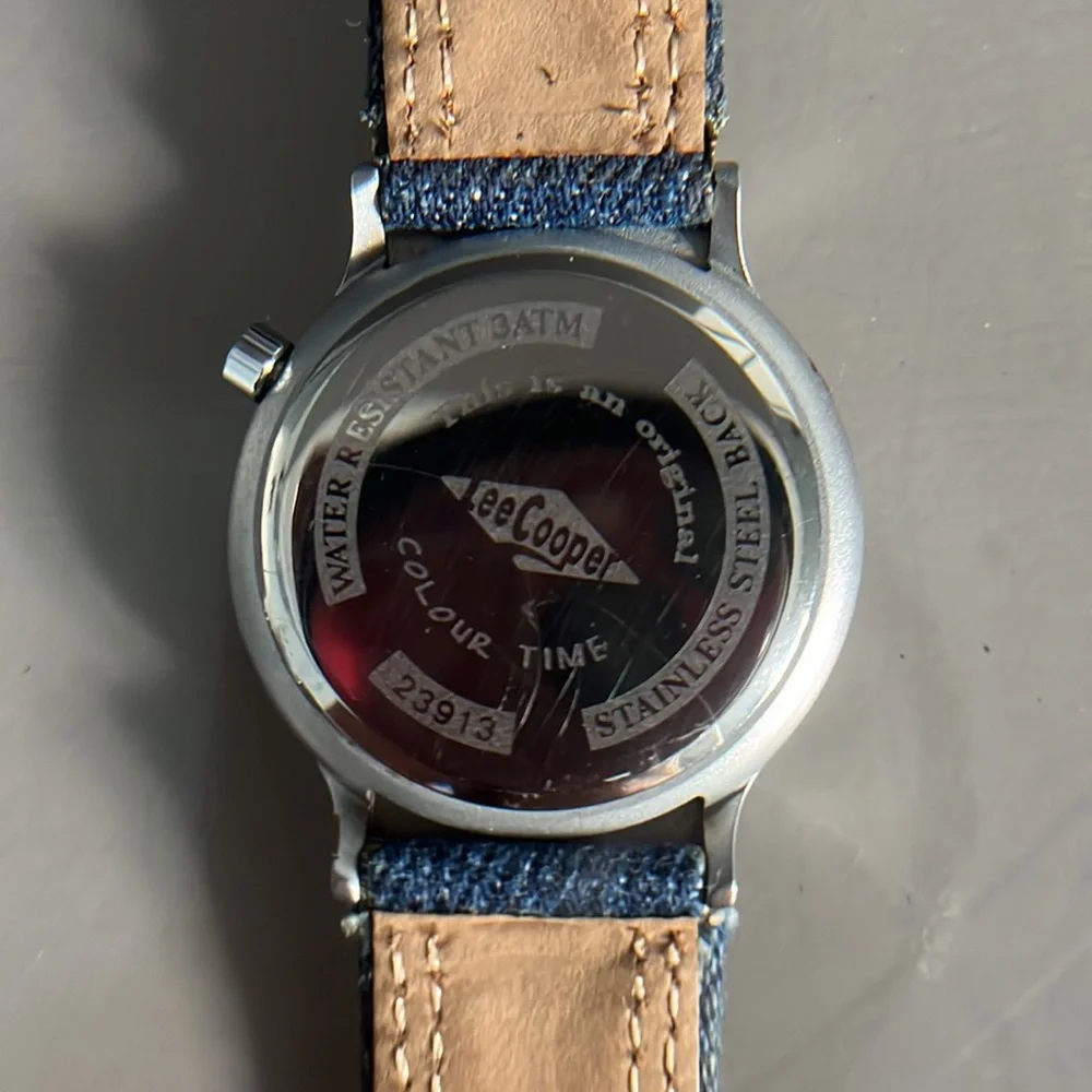Lee Cooper Original Colour Time Watch - Denim Band